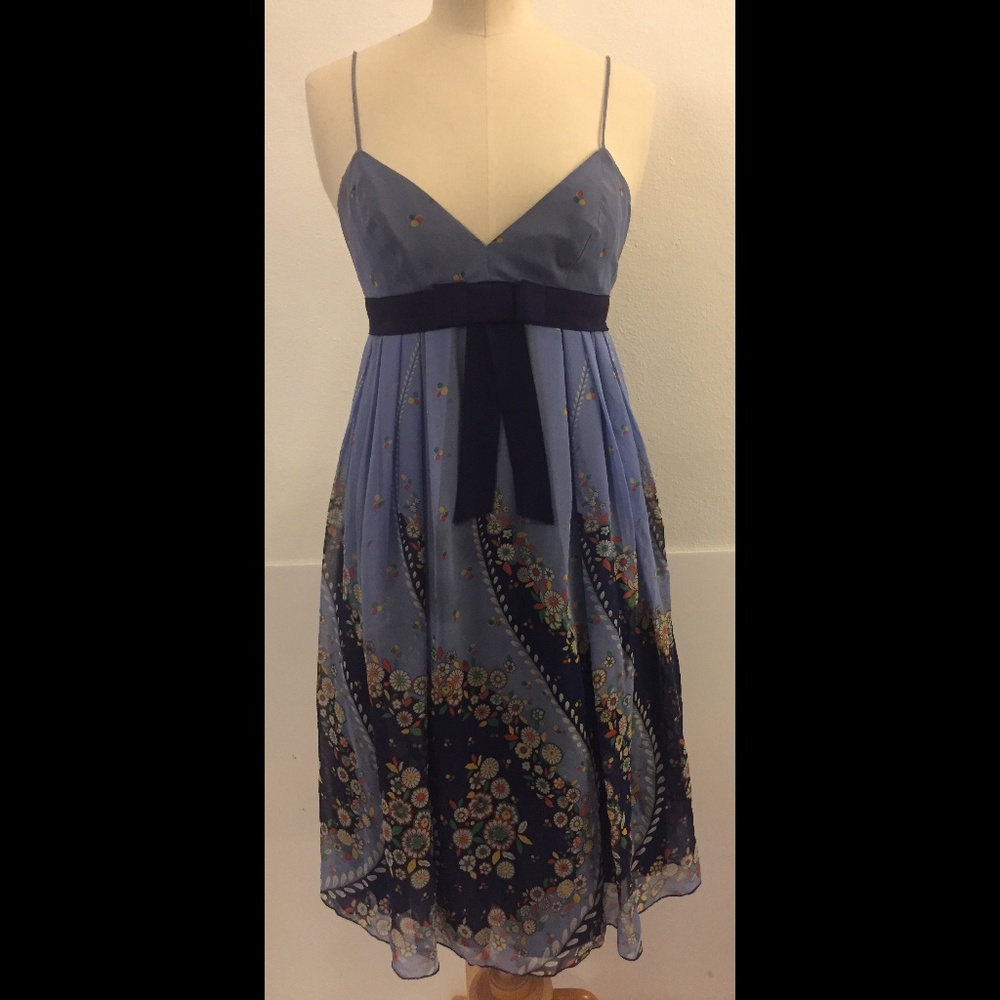 Anna Sui for Anthropologie Silk Chiffon Dress